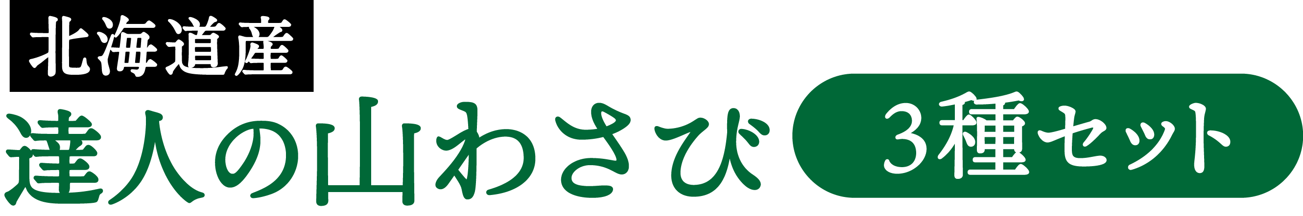 北海道産　達人の山わさび 3種セット
